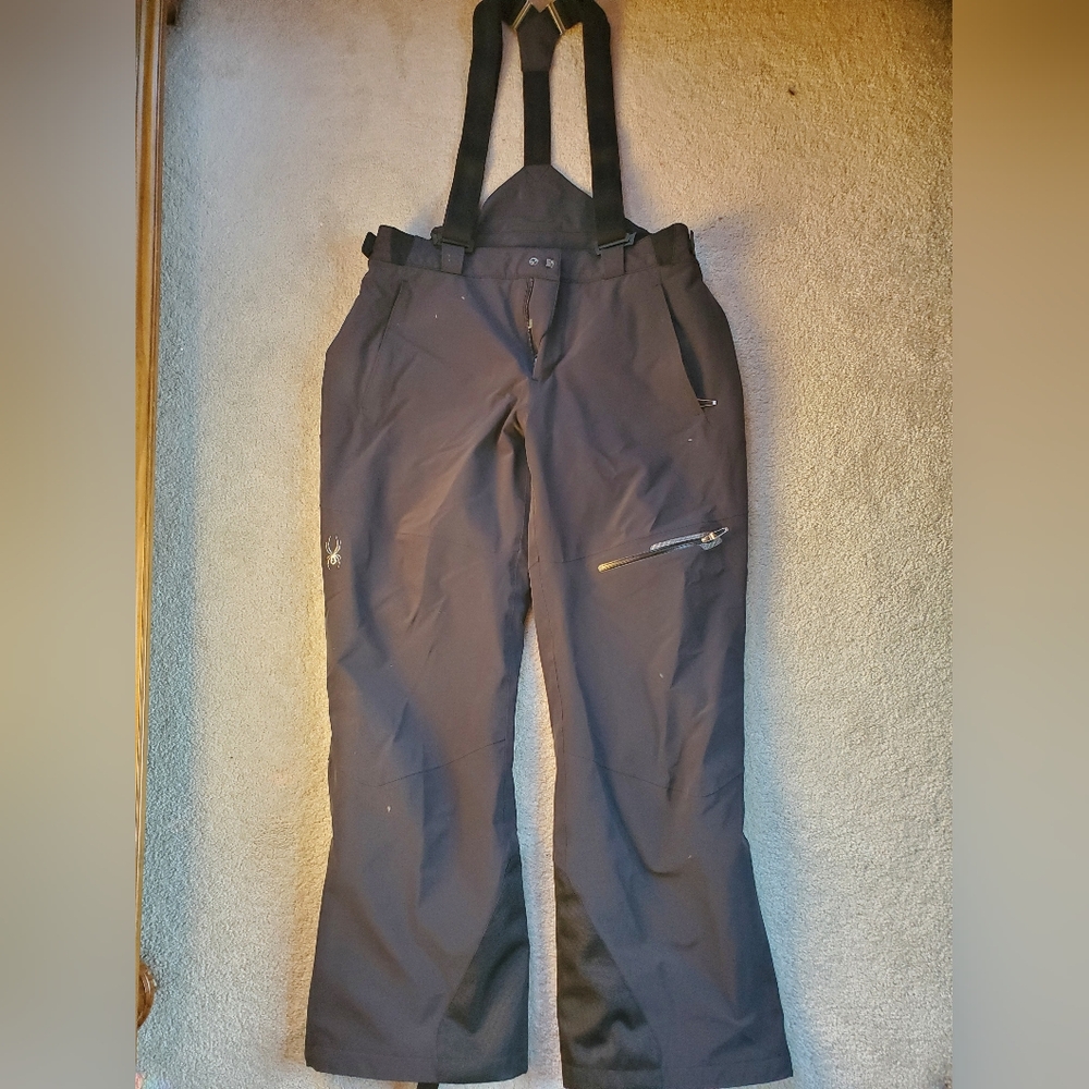 Spyder Men's Black Ski Pants with Zippered Pocket